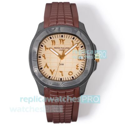 Swiss Clone DIW Patek Philippe Aquanaut 5167 Middle East Marks Brown Rubber Strap Watch 